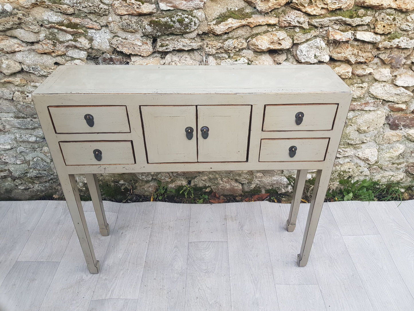 Meuble Console Laquée Blanc Cassé | Mobello