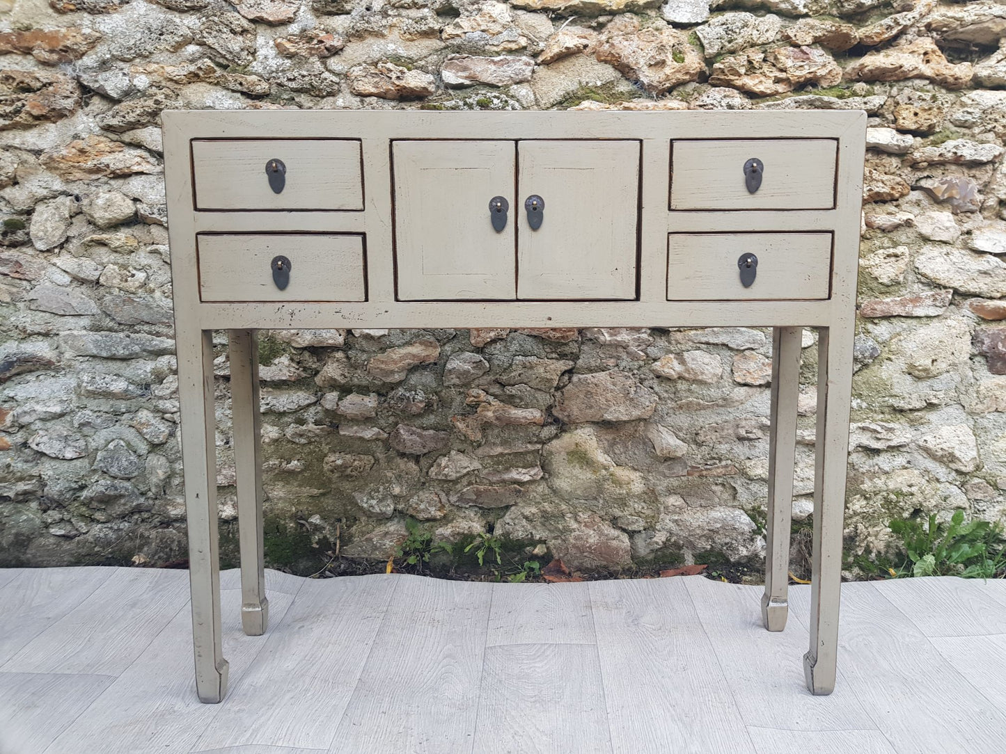 Meuble Console Laquée Blanc Cassé | Mobello