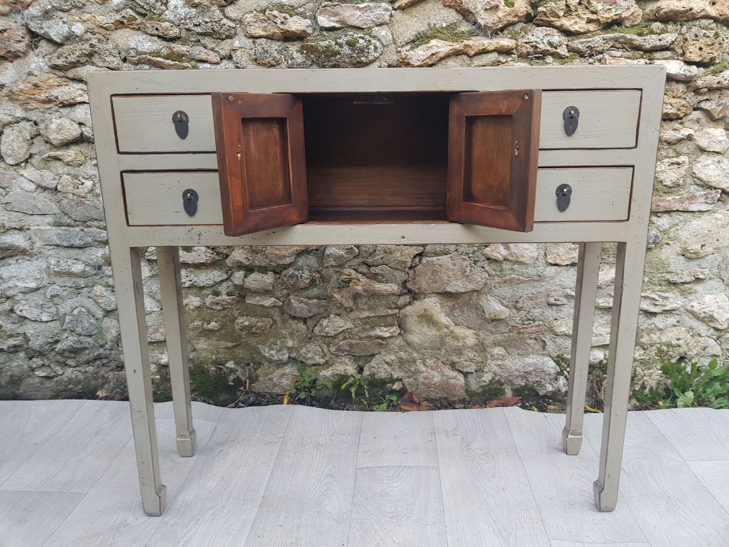 Meuble Console Laquée Blanc Cassé | Mobello