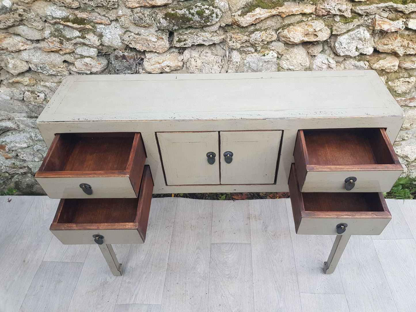 Meuble Console Laquée Blanc Cassé | Mobello
