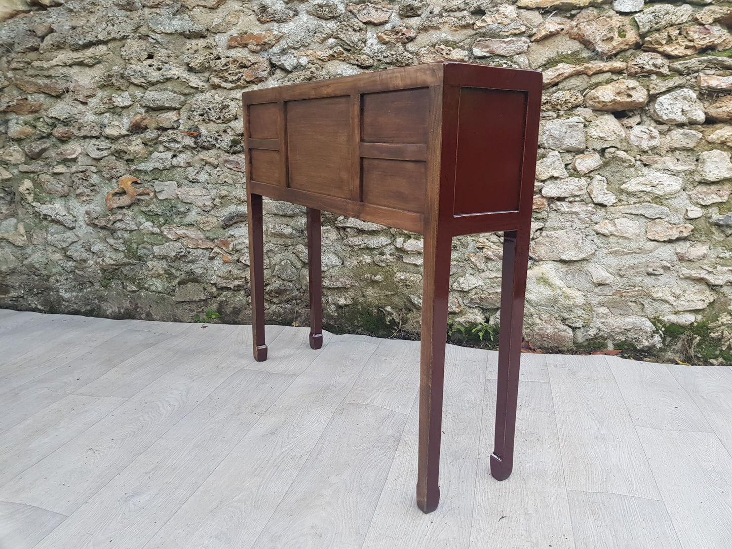 Meuble Console Laquée Rouge Cerise