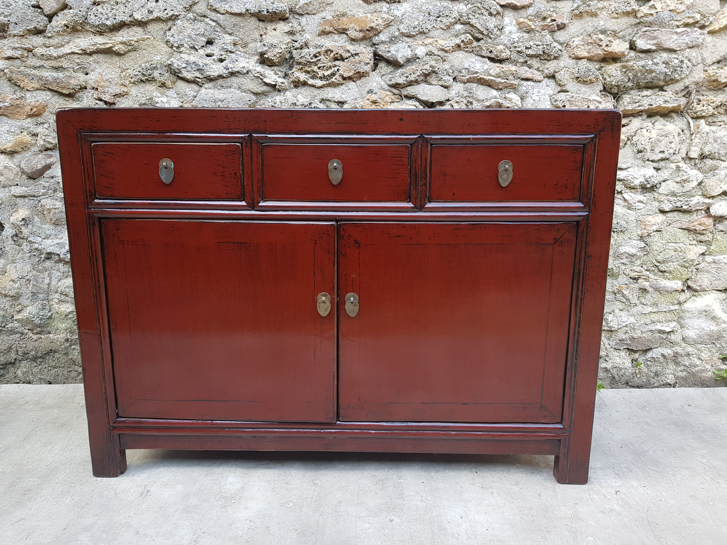 Buffet Laqué Rouge Sang-de-bœuf face