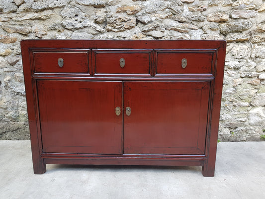 Buffet Laqué Rouge Sang-de-bœuf face
