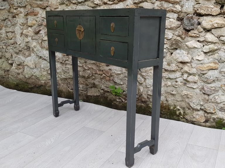meuble console laquée couleur gris souris 3