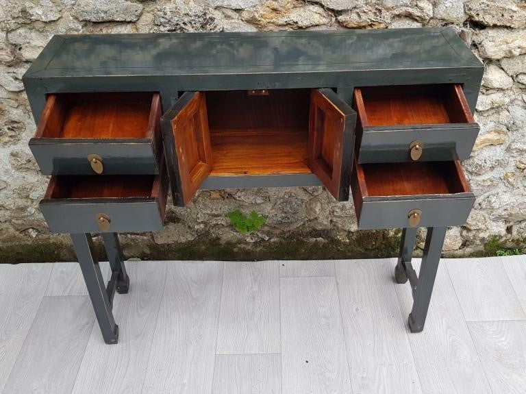 meuble console laquée couleur gris souris 4