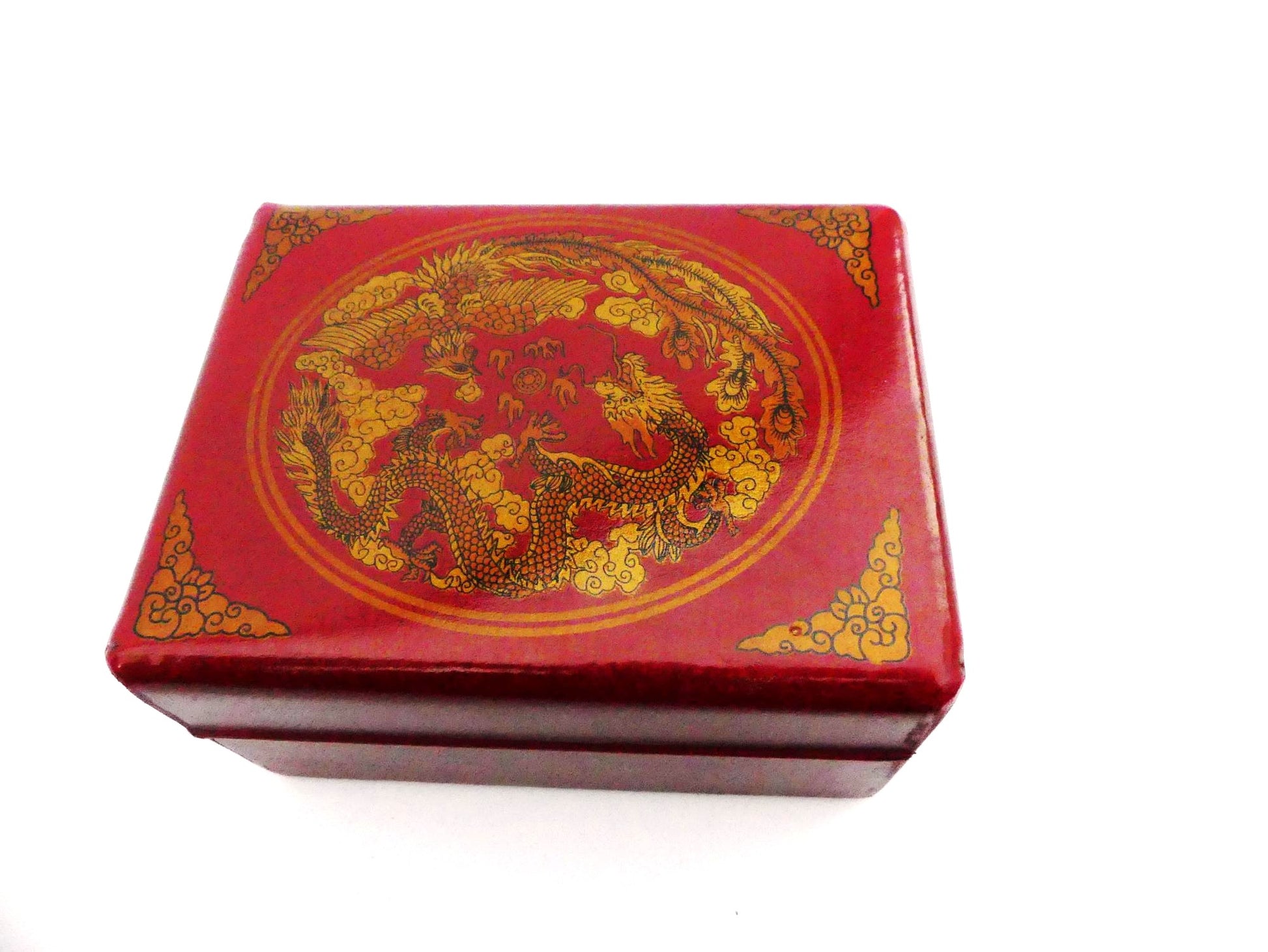 Jeu de domino boite fermee motif dragon