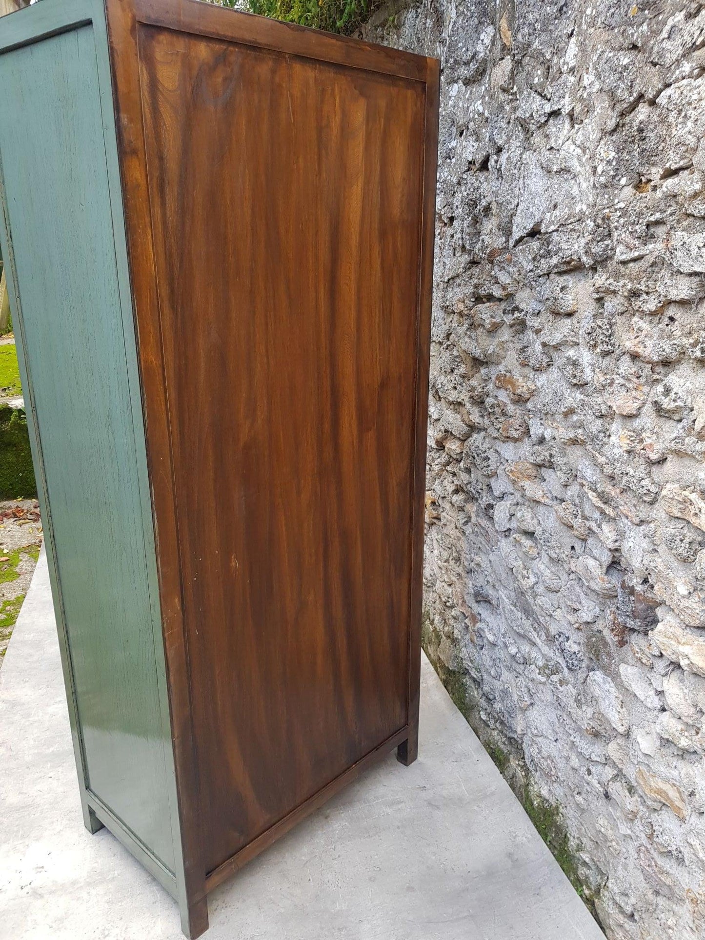 Armoire penderie vert d'eau arrière droit