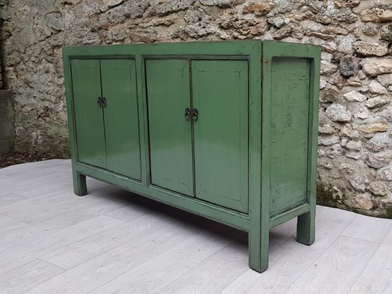 grand buffet 4 portes vert d'eau droit