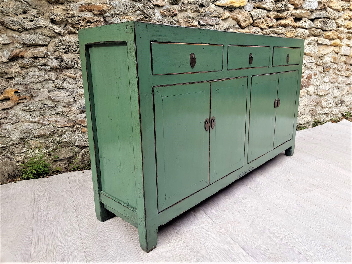 grand meuble buffet enfilade vert amande droit