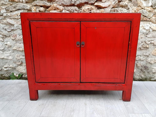 moyen buffet 2 portes couleur rouge clair 1