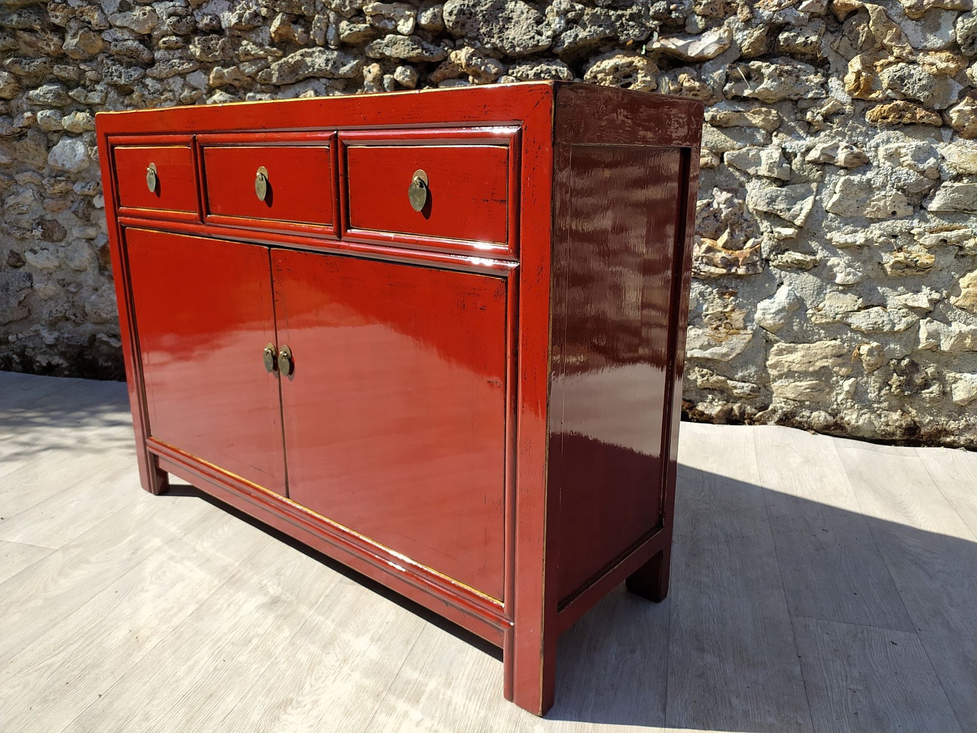 meuble cerise laqué côté droit