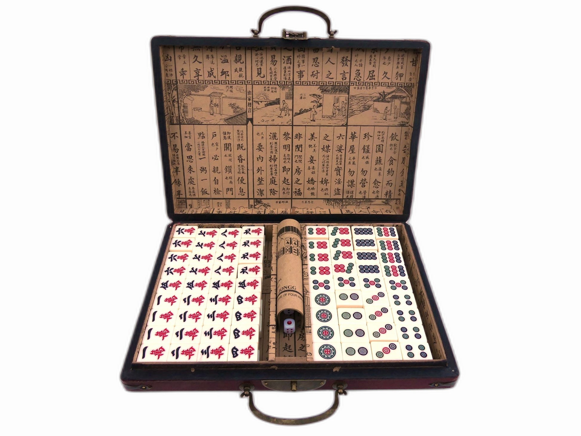 Jeu de mahjong boite ouverte
