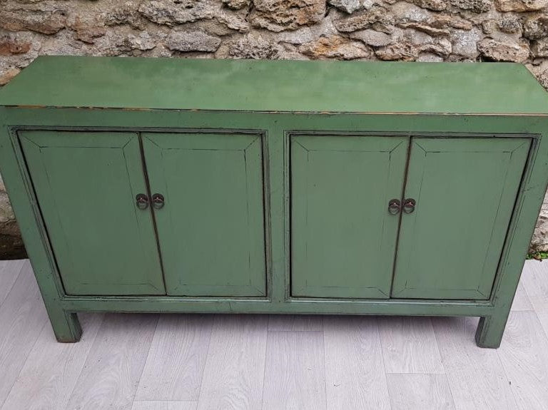 grand meuble buffet 4 portes enfilade couleur vert amande vert d'eau vert de gris 2