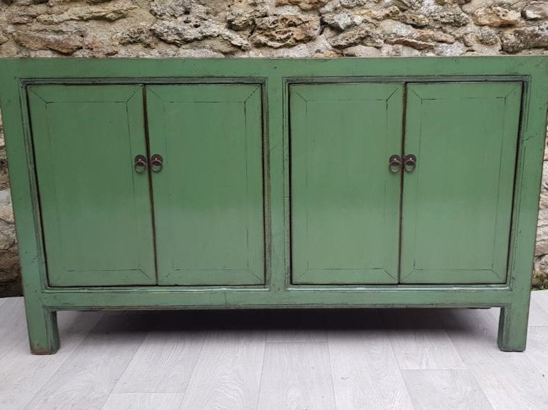 grand meuble buffet 4 portes enfilade couleur vert amande vert d'eau vert de gris 1